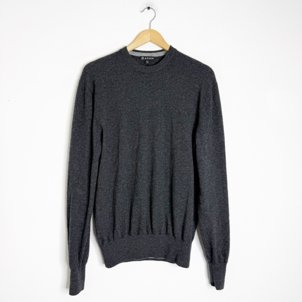 Asher Men’s Wool Cashmere Crewneck Sweater – Size Medium